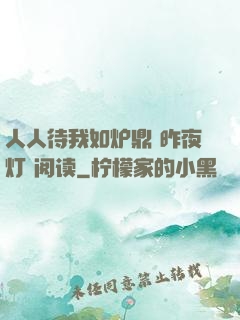 人人待我如炉鼎 昨夜灯 阅读